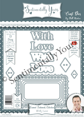 Phill Martin Sentimentally Yours Framed Sentiments Collection - With Love