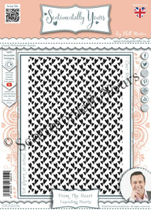 Phill Martin Sentimentally Yours A6 Clear Stamp - From the Heart : Cascading Hearts