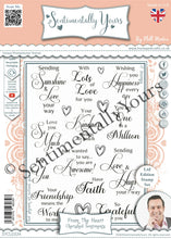 Phill Martin Sentimentally Yours A5 Clear Stamp Set - From the Heart : Cherished Sentiments