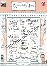 Phill Martin Sentimentally Yours A5 Clear Stamp Set - From the Heart : Heartfelt Sentiments