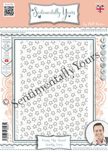 Phill Martin Sentimentally Yours A6 Clear Stamp - From the Heart : Sparkly Stars