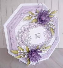 Phill Martin Sentimentally Yours A6 Clear Stamp - Accessory Collection : Beaded Flourish Layered Ovals