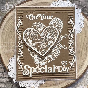Dies by Sue Wilson Frames & Tags - Lace Rose Heart