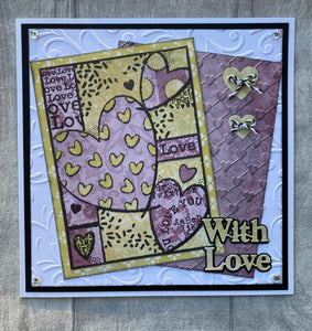 Pre-Loved : Woodware Clear Magic Single - Heart Collage