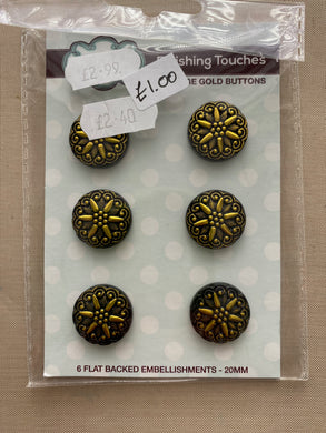 Creative Expressions Vintage Gold Buttons