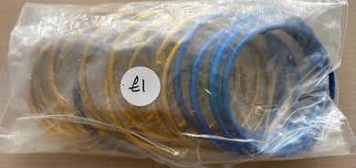 Large coloured book rings - Approx 15