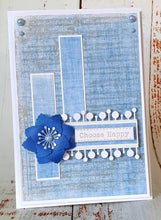 Phill Martin Sentimentally Yours Colour Coordinates 8 x 8 Paper Pack - Distressed Linen in shades of Blue