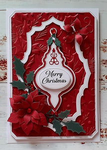 Phill Martin Sentimentally Yours Festive Collection - Pierced Festive Poinsettias