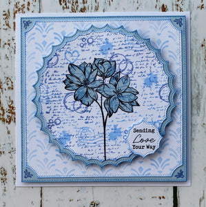 Phill Martin Sentimentally Yours A6 Clear Stamp - Florascript : Delicate Script