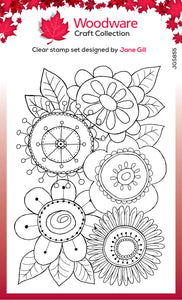 Woodware Clear Magic Single - Petal Doodles All Bunched Up