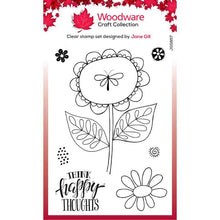 Woodware Clear Magic Single - Petal Doodles Happy Thoughts