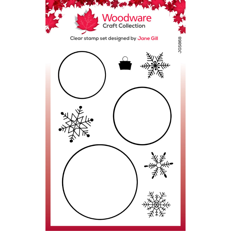 Woodware Clear Magic Single - Paintable Baubles Circles