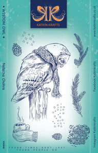 Katkin Krafts A5 Clear Stamp Set - Wisdom Owl