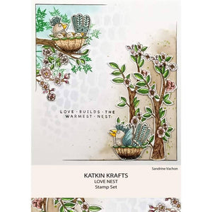 Katkin Krafts A5 Clear Stamp Set - Love Nest