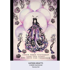 Katkin Krafts A5 Clear Stamp Set - Cherry Blossom
