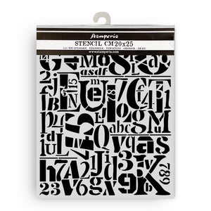 Stamperia Furry Friends - Numbers & Letters Stencil