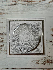 Phill Martin Sentimentally Yours A5 Clear Stamp Set - Coins & Medallions : Floral Curios Sentiment Medallion