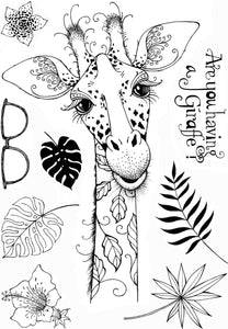 Pink Ink Designs A5 Clear Stamp Set - Giraffe