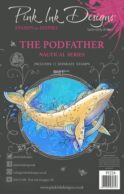Pink Ink Designs A5 Clear Stamp Set - Nautical Series : The Podfather