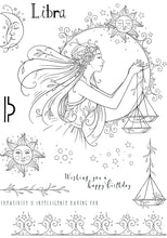 Pink Ink Designs A5 Clear Stamp Set - Astrology Series : Libra the Intellectual