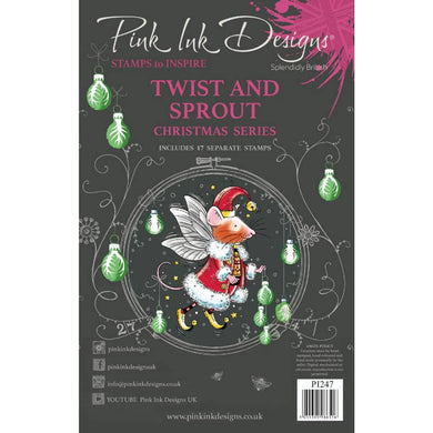 Pink Ink Designs A5 Clear Stamp Set - Christmas Series : Twist & Sprout