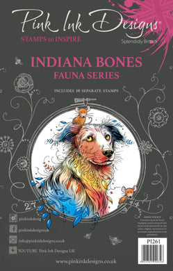 Pink Ink Designs A5 Clear Stamp Set - Fauna Series : Indiana Bones