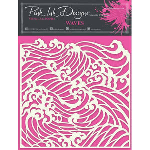 Pink Ink Designs 7 x 7 inch Stencil - Waves