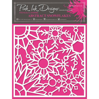 Pink Ink Designs 7 x 7 inch Stencil - Abstract Snowflakes