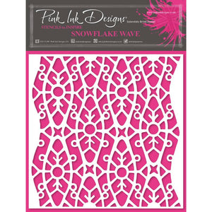 Pink Ink Designs 7 x 7 inch Stencil - Snowflake Wave