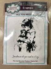 Pre-Loved : Creative Expressions Andy Skinner A6 Grey Rubber Stamp Set - All You Need Is A Hug
