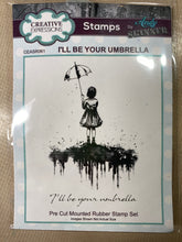 Pre-Loved : Creative Expressions Andy Skinner A6 Grey Rubber Stamp Set - I'll Be Your Umbrella