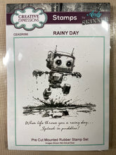 Pre-Loved : Creative Expressions Andy Skinner A6 Red Rubber Stamp Set - Rainy Day