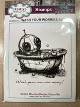 Pre-Loved : Creative Expressions Andy Skinner A6 Red Rubber Stamp Set - Wash Your Worries Away