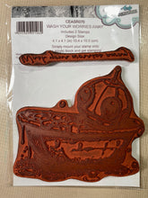 Pre-Loved : Creative Expressions Andy Skinner A6 Red Rubber Stamp Set - Wash Your Worries Away