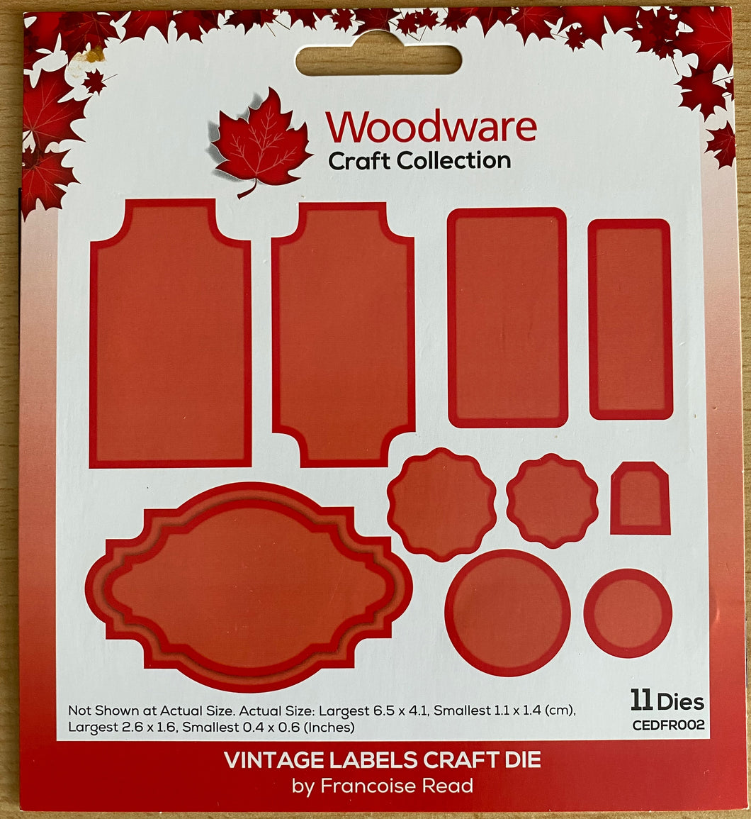 Pre-loved : Woodware Vintage Labels Die Set