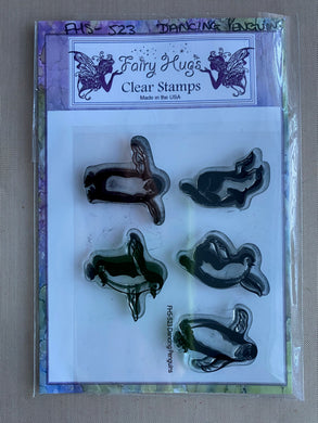 Pre-Loved : Fairy Hugs Stamp Set - Dancing Penguins