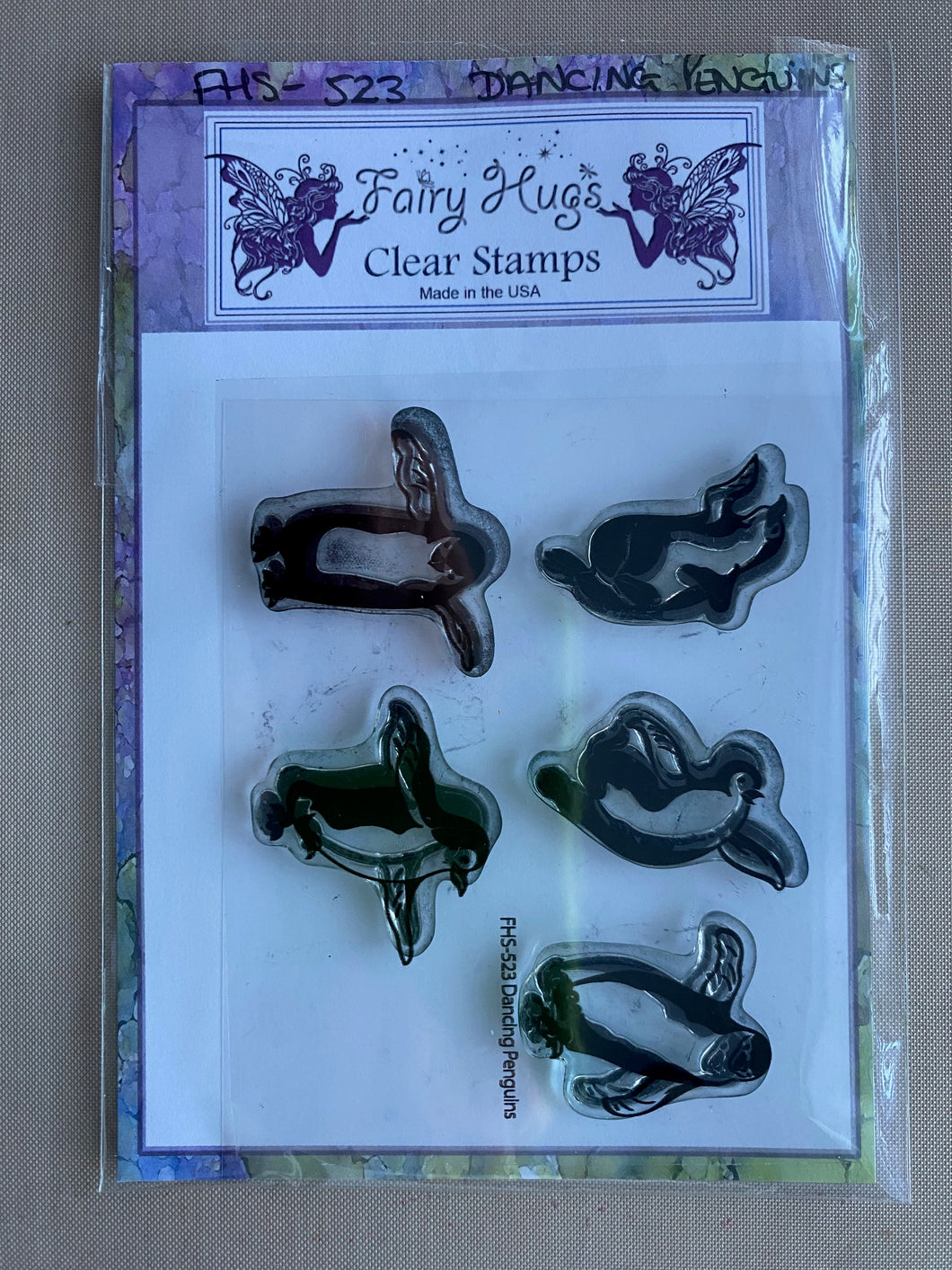 Pre-Loved : Fairy Hugs Stamp Set - Dancing Penguins