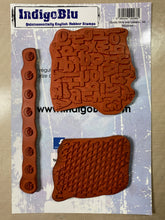 Pre-Loved : IndigoBlu A6 Red Rubber Stamp Set - Rivets, Wire and Letters