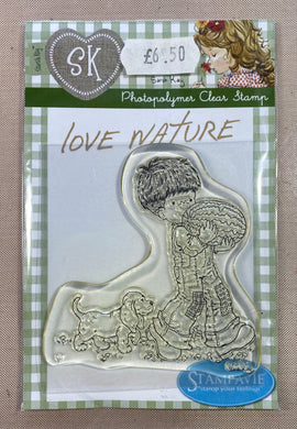 Pre-Loved : Stampavie Sarah Kay Clear Stamp - Andre Carrying Watermelon