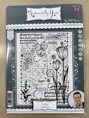 Pre-Loved : Sentimentally Yours A6 Stamp - Tulips Medley