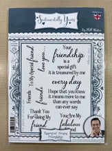 Pre-Loved : Sentimentally Yours A6 Stamp - Essential Verses : Friendship