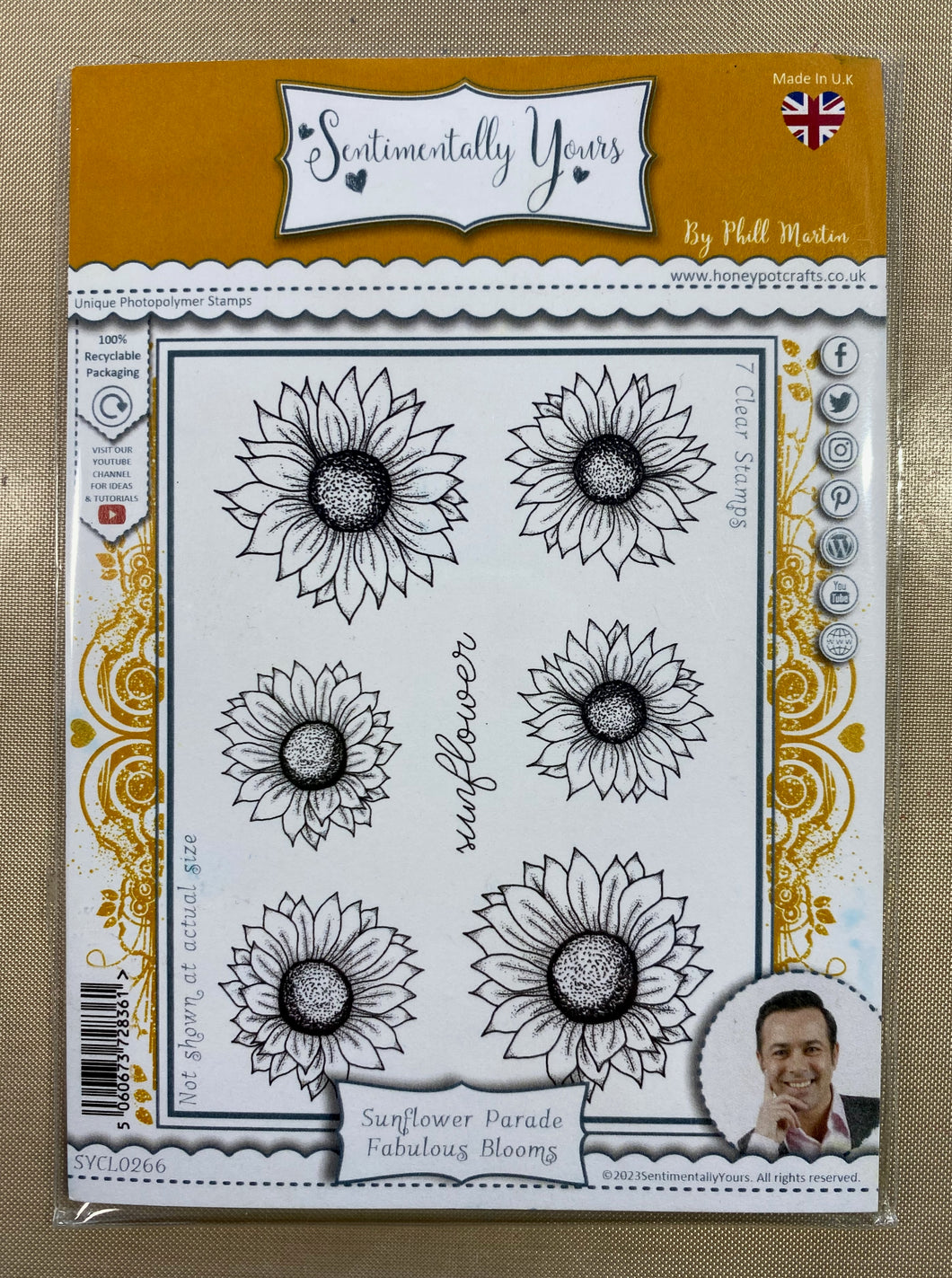 Pre-Loved : Sentimentally Yours A6 Stamp Set - Sunflower Parade : Fabulous Blooms