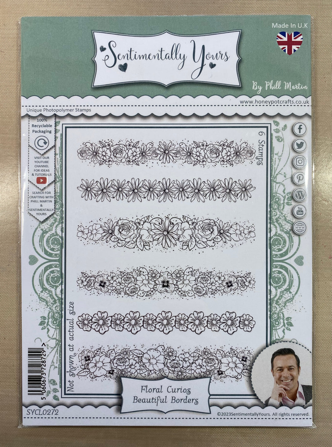 Pre-Loved : Sentimentally Yours A5 Stamp Set - Floral Curios : Beautiful Borders