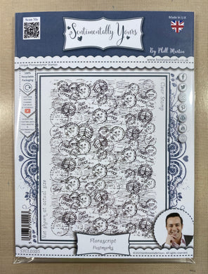 Pre-Loved : Sentimentally Yours A6 Stamp - Florascript : Postmarks