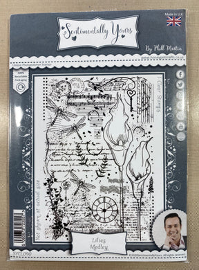 Pre-Loved : Sentimentally Yours A6 Stamp - Lilies Medley