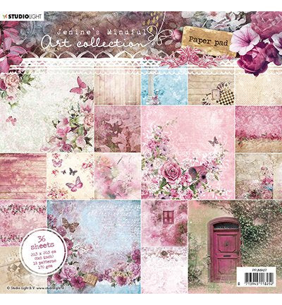 Studio Light Jenine's Mindful Art Collection 8 x 8 Paper Pad - Pinks