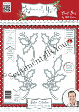 Phill Martin Sentimentally Yours Festive Collection - Pierced Holly Sprigs