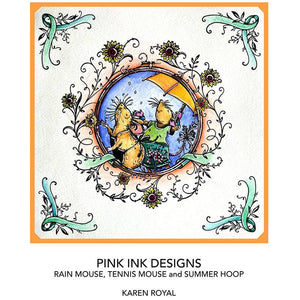 Pink Ink Designs A7 Clear Stamp Set - Rain Mouse