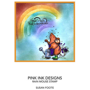 Pink Ink Designs A7 Clear Stamp Set - Rain Mouse