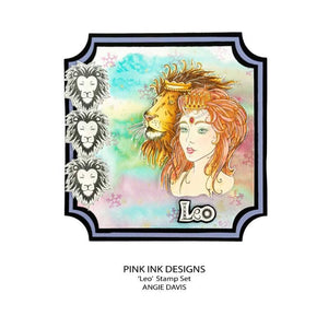 Pink Ink Designs A5 Clear Stamp Set - Astrology Series : Leo The Bold One
